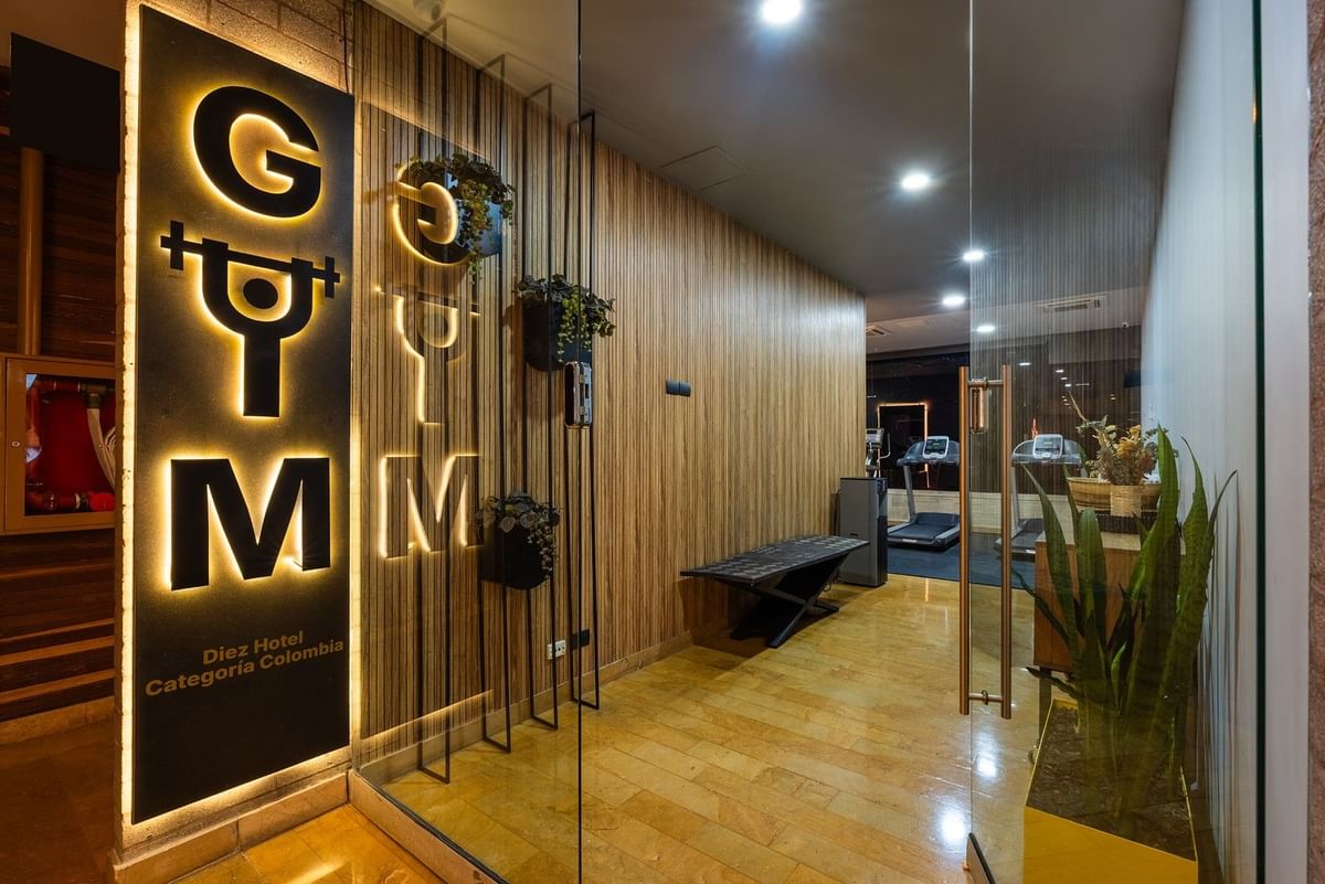 Espacio interior de Hotel Diez en Medellín